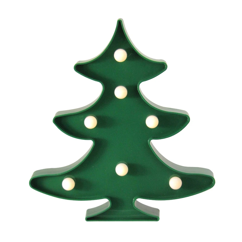 8.75" Green Christmas Tree Marquee Wall Sign