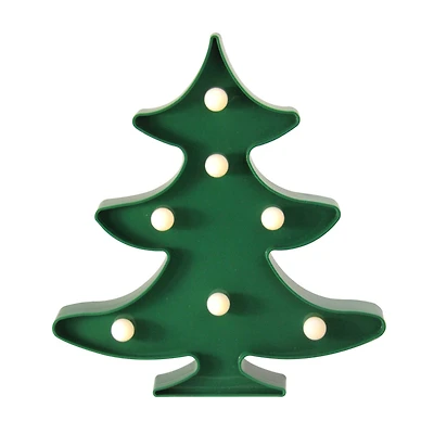 8.75" Green Christmas Tree Marquee Wall Sign