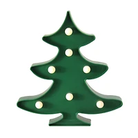 8.75" Green Christmas Tree Marquee Wall Sign