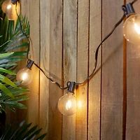 20ct. Warm White LED G50 Globe Black Wire Patio Lights