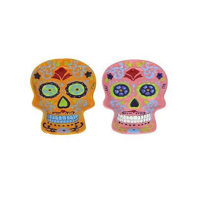 Assorted 8" Day of the Dead Sugar Skull Ceramic Trinket Dish, 1pc. by Ashland®