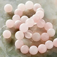 12 Pack: Rose Quartz Round Beads by Bead Landing™, 8mm