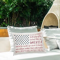 Stupell Industries Patriotic Pledge of Allegience Outdoor Printed Pillow