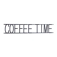46" Black Coffee Time Iron Wall Sign