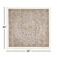 34" Brown Iron Rustic Wall Décor