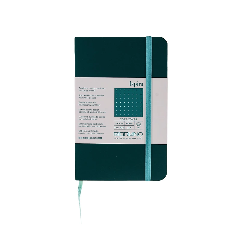 Fabriano® Ispira Green Soft-Cover Dotted Notebook