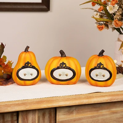 Orange & Black Pumpkin Tabletop Décor Set