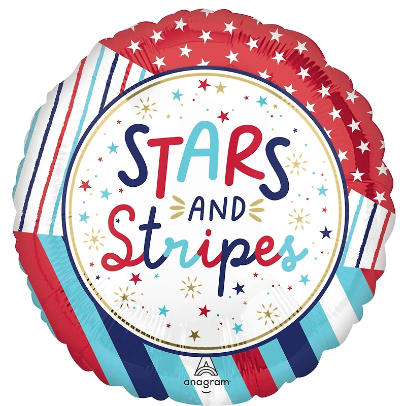17" Stars & Stripes Foil Balloon