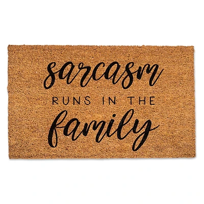 Sarcasm Runs In The Family 30" x 18" Door Mat