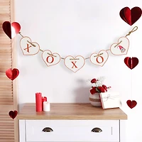 32" Valentine's Day Hearts "XOXO" Metal Banner