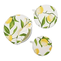 Lemon Bliss Print Dish Cover Set