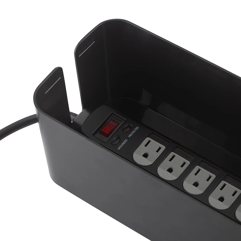 Simplify Black Cable Organizer Boxes, 2ct.