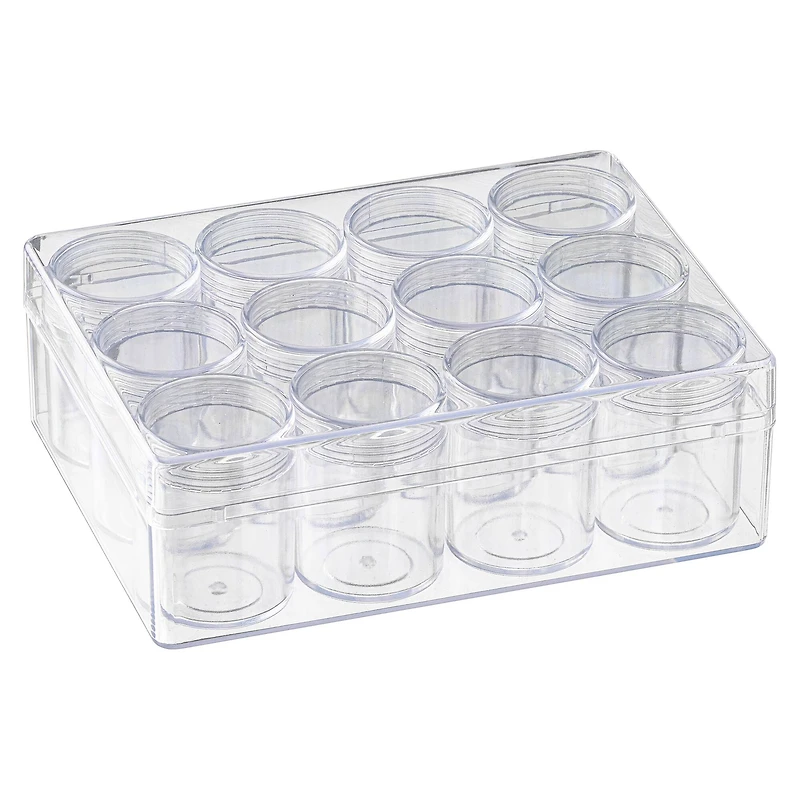 12 Pack: 12 Jar Bead Organizer by Bead Landing™