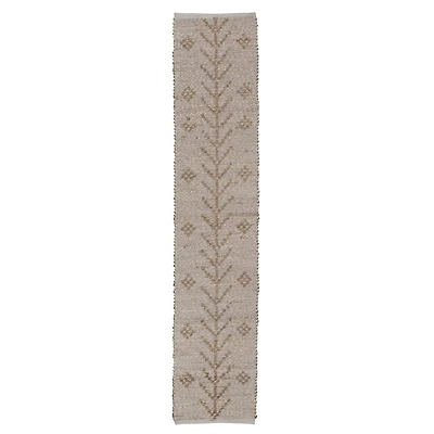 Hello Honey® 72" Natural Two-Sided Seagrass & Cotton Table Runner