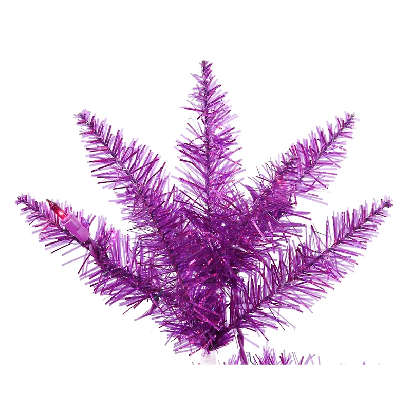 2ft. Pre-Lit Purple Artificial Christmas Tree, Purple LED Lights