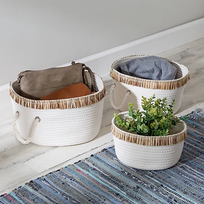 Honey Can Do Nesting Cotton Rope Basket Set