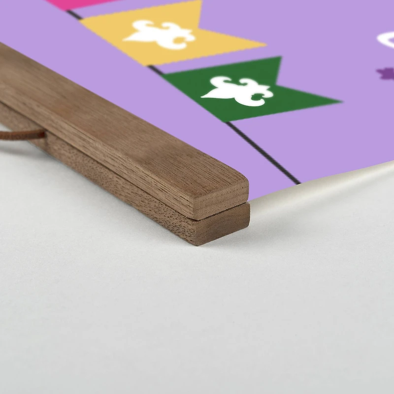 Let The Good Times Roll Teak Hanging Canvas