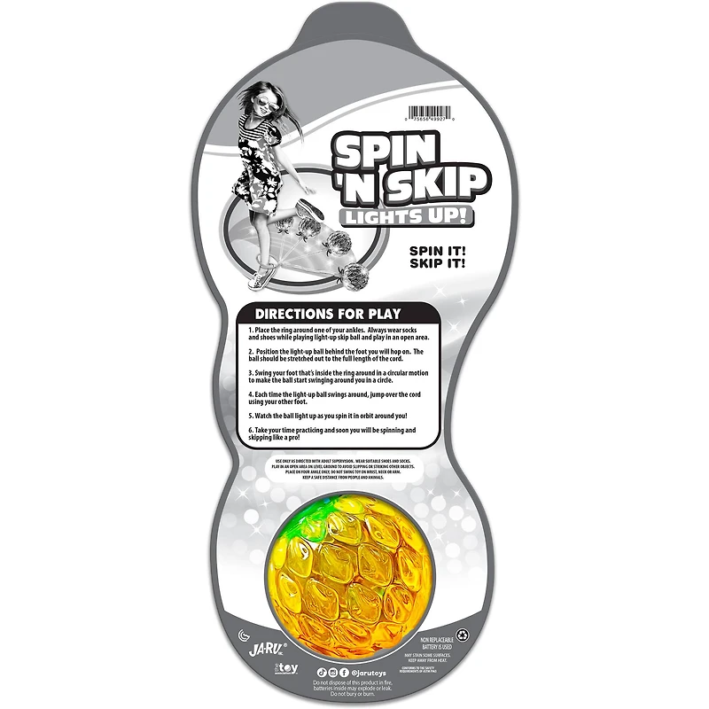 Ja-Ru® Spin N' Skip Light Up Pineapple Skip Ball Toy