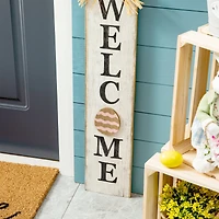 Glitzhome® 42" Wooden Easter Bunny Porch Sign
