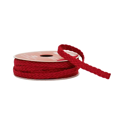 3/10" x 30ft. Burgundy Jute Braid Trim Ribbon by Celebrate It®