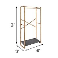 Honey Can Do Bamboo & Canvas Garment Rack