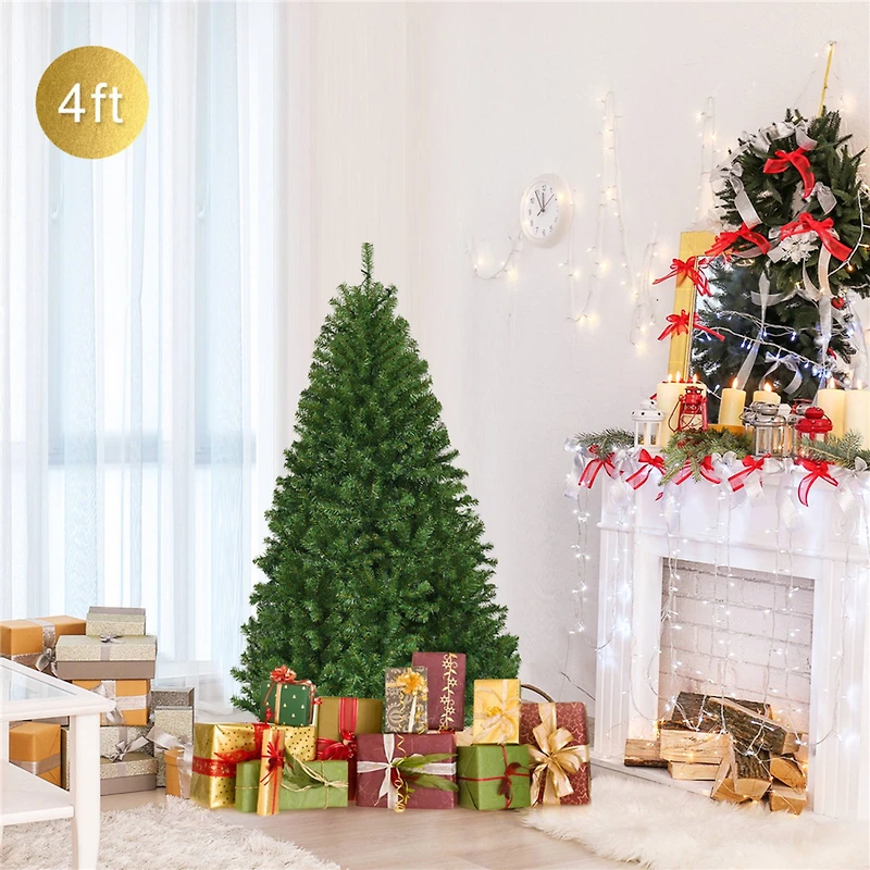 Costway 4ft. Pre-Lit Pine Artificial Christmas Tree