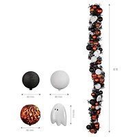 6ft. Orange, Black & White Ghost & Ornament Garland by Ashland®