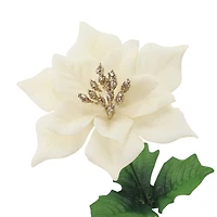 12" Poinsettia with Glitter Bush by Ashland