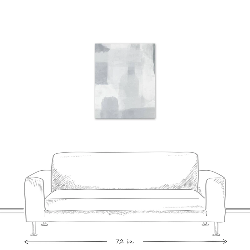 Blue Gray Abstract Canvas Wall Art