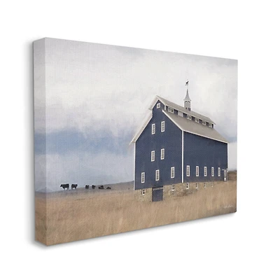 Stupell Industries Blue Farm Landscape Canvas Wall Art