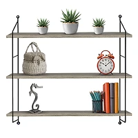 Sorbus 3-Tier Rustic Floating Shelf