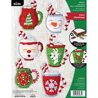 Bucilla® Cozy Christmas Felt Ornament Kit