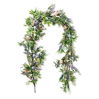 Glitzhome® 72" Easter Egg & Lavender Garland