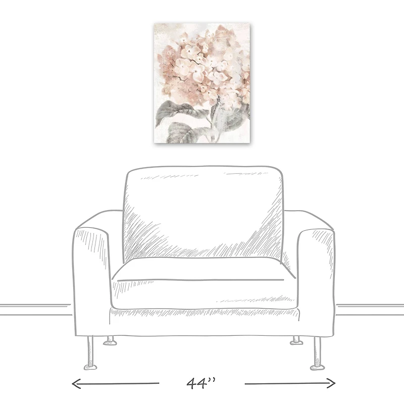 Closeup Hydrangea 16" x 20" Canvas Wall Art
