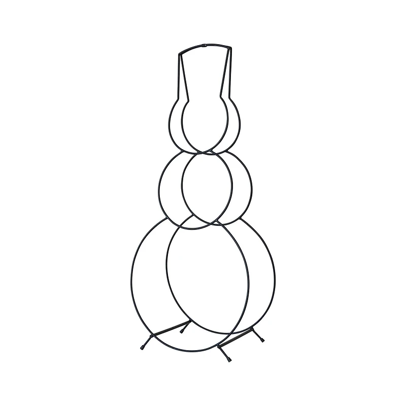 Hello Honey® 34.75" Black Metal Snowman Shaped Log Holder