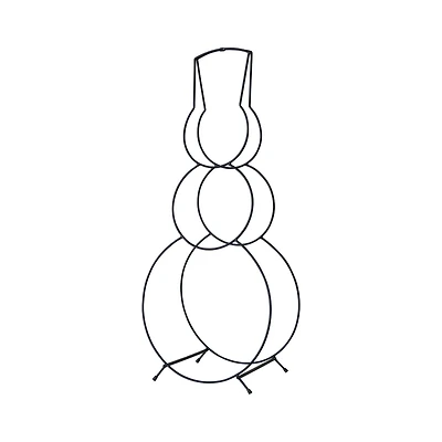 Hello Honey® 34.75" Black Metal Snowman Shaped Log Holder