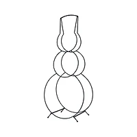 Hello Honey® 34.75" Black Metal Snowman Shaped Log Holder