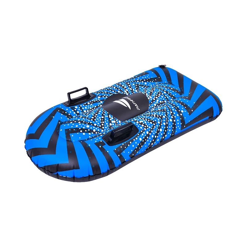 Pool Central 3.2ft. Inflatable Long Black & Blue Ride-On Pool Float & Snow Tube