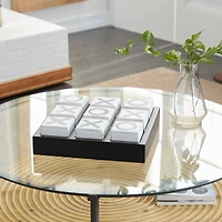 Black Wood Tic-Tac-Toe Game Set