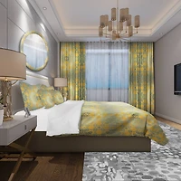 Designart 'Glam Flowers Decorative' Glam Bedding Set