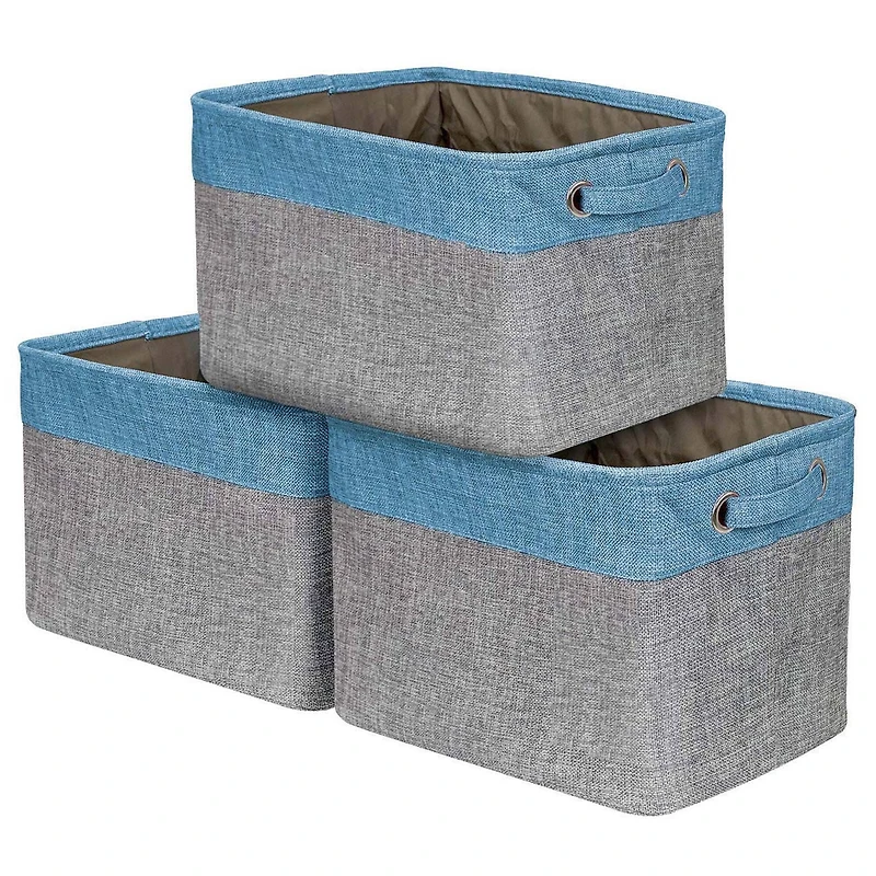 Sorbus 15" Twill Collapsible Storage Basket Set