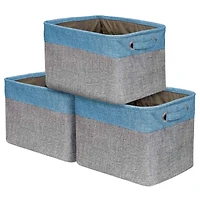 Sorbus 15" Twill Collapsible Storage Basket Set