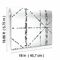 RoomMates Black Diamond Grid Specks Peel & Stick Wallpaper