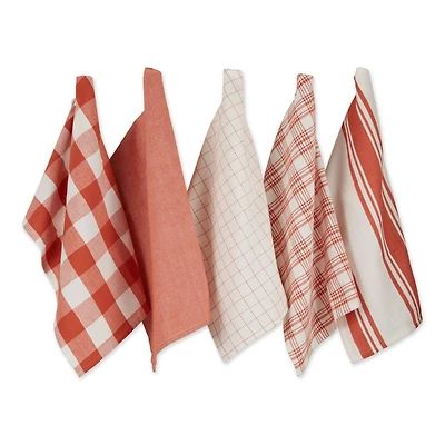 DII® Vintage Red Everyday Dish Towels, 5ct.