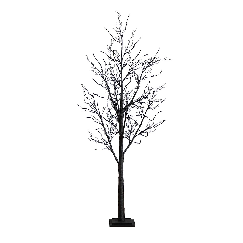 6ft. Pre-Lit LED Black Twig Artificial Halloween Tree