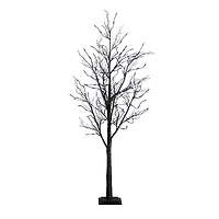 6ft. Pre-Lit LED Black Twig Artificial Halloween Tree
