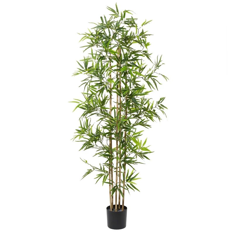 Artificial Bamboo Plants Indoor, 77", Green