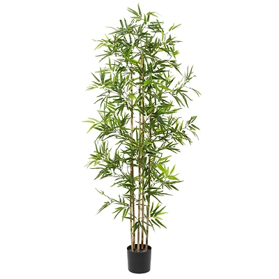 Artificial Bamboo Plants Indoor, 77", Green