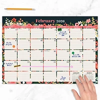 2026 Bountiful Blooms Medium Desk Pad Monthly Blotter Calendar