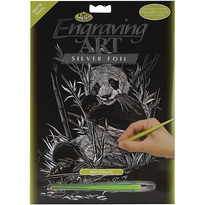 Royal & Langnickel® Engraving Art™ Panda Silver Foil Kit